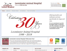 Tablet Screenshot of leominsteranimalhospital.com